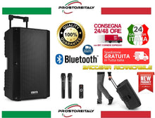 Carica l'immagine nel visualizzatore di Gallery, Altoparlante Professionale Portatile 15'+2 Microfoni Wireless UHF + Batteria