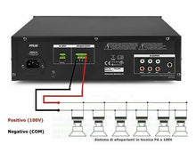Carica l'immagine nel visualizzatore di Gallery, IMPIANTO AUDIO ATTIVO FILODIFFUSIONE Amplificatore+6 Altoparlanti incasso.100V Bluetooth