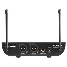 Carica l'immagine nel visualizzatore di Gallery, COPPIA MICROFONI SENZA FILI WIRELESS UHF ALTA QUALITA' CON DISPLAY + VALIGETTA