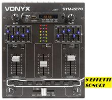 Carica l'immagine nel visualizzatore di Gallery, MIXER AUDIO PRO 3/4 CANALI+BLUETOOTH+8 EFFETTI VOCE+ING.USB-SD+EQUALIZZATORE TOP