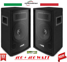 Carica l'immagine nel visualizzatore di Gallery, COPPIA CASSE ACUSTICHE PASSIVE 800W WOOFER 8" ALTOPARLANTI PROFESSIONALI
