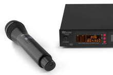 Carica l'immagine nel visualizzatore di Gallery, SET DI MICROFONI WIRELESS UHF 4X50 CANALI 4 MICROFONI PORTATILI PROFESSIONALI