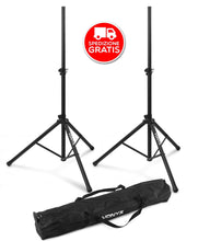 Cargar imagen en el visor de la galería, Coppia Stativi Supporti Treppiedi per Casse Acustiche + Borsa