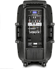 Charger l'image dans la galerie, Vonyx AP1500PA Portatile Bluetooth, alimentati a Batteria, con Suono Altoparlanti PA Sistema Radio microfoni Wireless, 800 Watt
