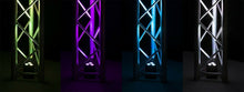 Carica l'immagine nel visualizzatore di Gallery, FARO 3 LED RGB DA DISCOTECA LUCE EFFETTO MULTICOLORE DMX CON BATTERIA INTEGRATA