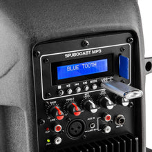 Carica l'immagine nel visualizzatore di Gallery, CASSA AUDIO AMPLIFICATA ATTIVA 200 WATT WOOFER 8" 10 CM BLUETOOTH USB-SD-DISPLAY