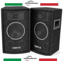 Carica l'immagine nel visualizzatore di Gallery, COPPIA CASSE ACUSTICHE PASSIVE 250W WOOFER 6" ALTOPARLANTI PROFESSIONALI