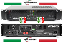 Carica l'immagine nel visualizzatore di Gallery, AMPLIFICATORE AUDIO PROFESSIONALE PA VXA-2000 2X 1000W 4-8 ohm Ponticellabile