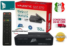 Carica l&#39;immagine nel visualizzatore di Gallery, Decoder TIVUSAT +CARD TIVU SAT satellitare HD Majestic SAT 270
