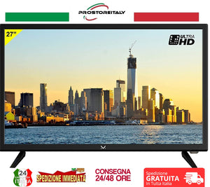 TV 27 POLLICI LED DIRECT ULTRA HD MAJESTIC TVD 227 T2 UHD FUNZIONE HOTEL T2