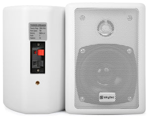 Coppia Diffusori Audio da parete muro  con Staffe 150W Max NERE O BIANCHE