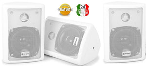IMPIANTO AUDIO FILODIFFUSIONE LOCALI K3 50 Watt+Altoparlanti+Bluetooth+50 Mt Cavo