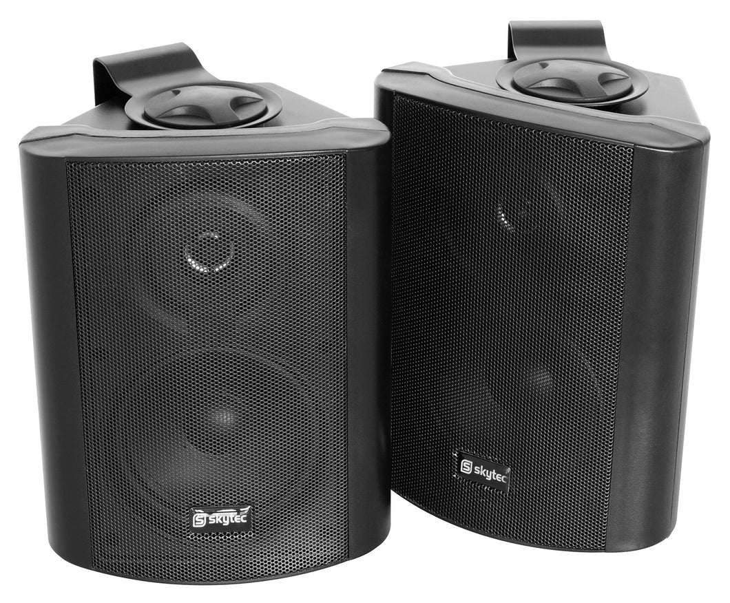 Coppia Diffusori Audio da parete con Staffe 100+100 Watt Max NERE o BIANCHE