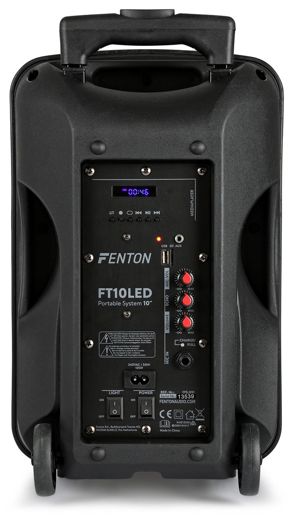 Cassa Audio Amplificata 450 W Max10" Batteria Bluetooth Usb/Sd+Karaoke