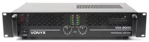 AMPLIFICATORE AUDIO PROFESSIONALE PA VXA-2000 2X 1000W 4-8 ohm Ponticellabile