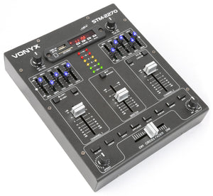 MIXER AUDIO PRO 3/4 CANALI+BLUETOOTH+8 EFFETTI VOCE+ING.USB-SD+EQUALIZZATORE TOP