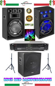 IMPIANTO AUDIO LOCALI,DISCOTECA,BAR,FESTE,PALCHI,ECC. POTENZA 1500 WATT