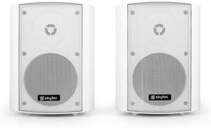 Coppia Diffusori Audio da parete con Staffe 100+100 Watt Max NERE o BIANCHE