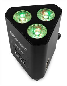 FARO 3 LED RGB DA DISCOTECA LUCE EFFETTO MULTICOLORE DMX CON BATTERIA INTEGRATA