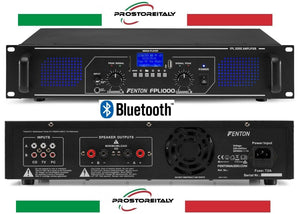 AMPLIFICATORE AUDIO PROFESSIONALE DIGITALE FENTON FPL 1000 WATT MAX+EQ+BLUETOOTH