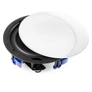 COPPIA 2 ALTOPARLANTI DA SOFFITTO ALTA QUALITA' AUDIO A 2 VIE 8" 22 CM BIANCO