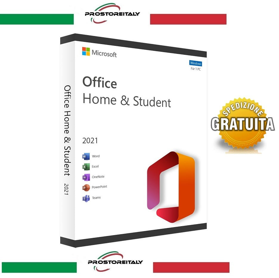 Microsoft Office Home and Student 2021 Retail Box Italia - 1 PC/MAC Fatturabile