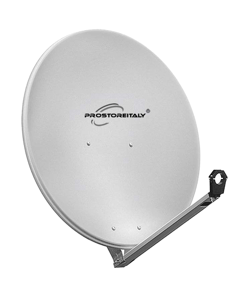 Parabola Satellite "Prostore Italy"  80 cm in Acciaio Zincato Antiruggine. Colore Nero