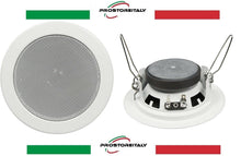 Carica l&#39;immagine nel visualizzatore di Gallery, COPPIA ALTOPARLANTI DIFFUSORI SOFFITTO INCASSO CONTROSOFFITTO DL16CM  8 OHM
