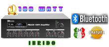 Carica l&#39;immagine nel visualizzatore di Gallery, AMPLIFICATORE AUDIO FILODIFFUSIONE LOCALI 100 WATT USB SD BLUETOOTH
