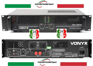 AMPLIFICATORE AUDIO PROFESSIONALE PA VXA-3000 2 X 1500W 4-8 ohm